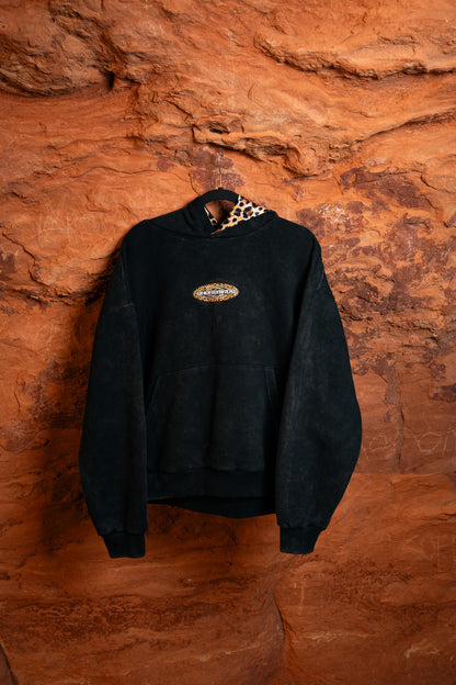 Shorebirds Black Leopard Hoodie