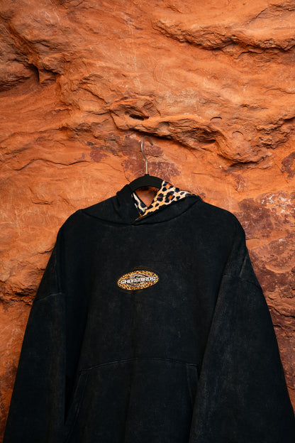 Shorebirds Black Leopard Hoodie