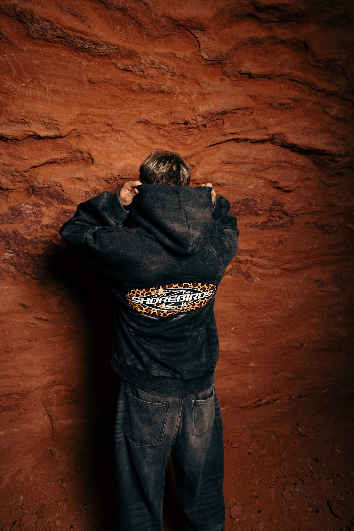 Shorebirds Black Leopard Hoodie